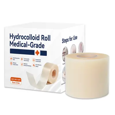 Hydrocolloid Wound Dressing Roll, Large, Oil-Absorbing Nose Patch - 9