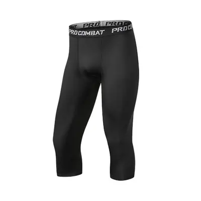 Men's Basketball Compression Tights, 7/8 Length, Breathable, Quick-Dry - 7