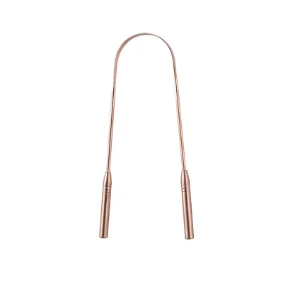Pure Copper Tongue Scraper, U-Shaped, for Bad Breath, Adult Oral Care - 11