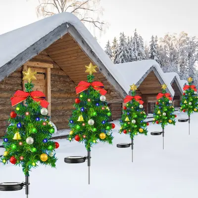 IP65 Waterproof Solar LED Garden Light Outdoor Christmas Tree Decorative