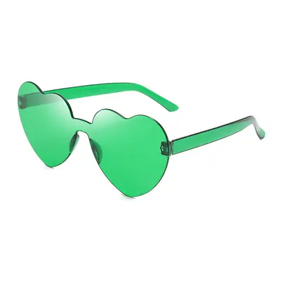Heart-Shaped Frameless Jelly Color Sunglasses - 10