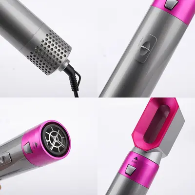 5-in-1 Hot Air Hair Dryer Brush with Auto Hair Suction, Bladeless - 5