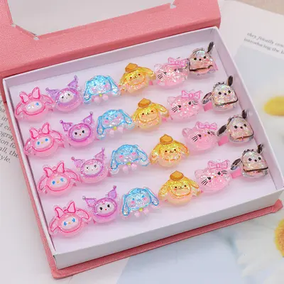 Children's Princess Rings Set for Girls, 24 Pieces in Box - 12