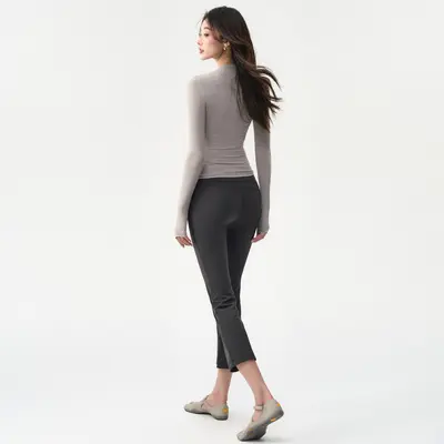 Frühling/Sommer Yoga-Leggings, eng, hohe Taille, Po-Lifting, 7/8-Länge - 4