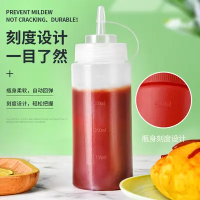 Pointed-Spout Plastic Squeeze Sauce Bottle, Three Colors, Model 8124 - 4
