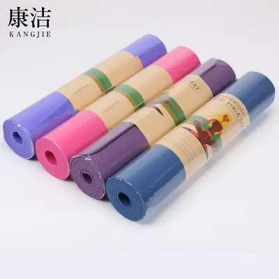 6mm TPE Yoga Mat, Non-Slip, Eco-Friendly, Two-Tone, Second Grade - 3