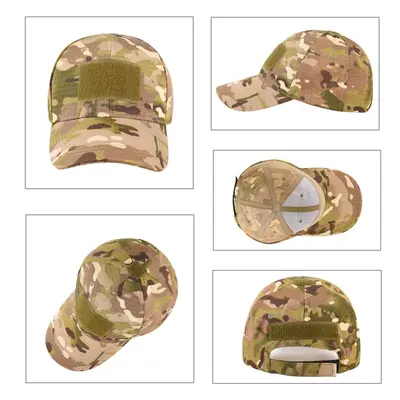 Baseballkappe Karomuster Camouflage grenzüberschreitend Klettband Erwachsene Outdoor-Sport Damen Sommer spitzige Kappe Militär Training Sonnenschutz Kappe - 5