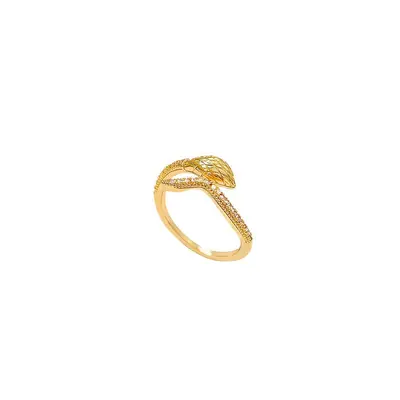 Zircon adjustable open ring for women, Korean style - 6