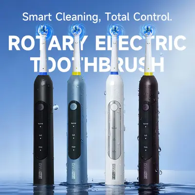 High-End Rotary Electric Toothbrush with Travel Case - 4
