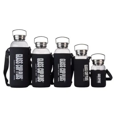 Großvolumige Wasserflasche, tragbare Outdoor-Sport-Wasserflasche, verdicktes neues Haus-Typ hoher Borosilikat-Teetasse Großhandel