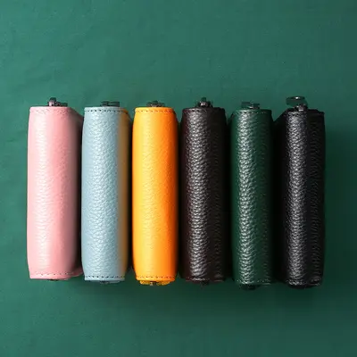 RFID-Kartenetui aus Vollnarbenleder mit Harmonika-Fächern - 5