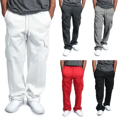 Men's Loose Multi-Pocket Cargo Trousers 2024 New Season