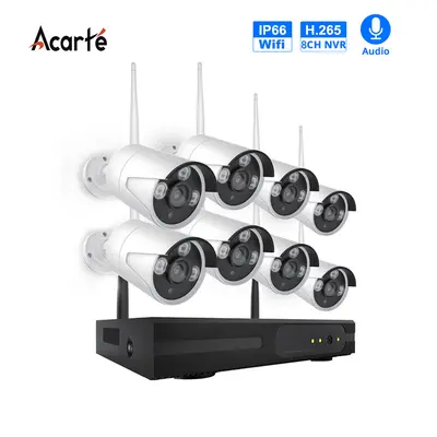 Acarte güçlü ev kablosuz gözetim kamera seti Kablosuz CCTV Sistemi Kiti