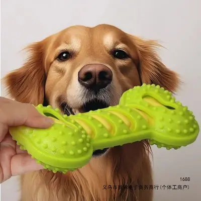 Çift Katmanlı Kauçuk Köpek Kemiği, Büyük Irk İçin Sesli Oyuncak - 2