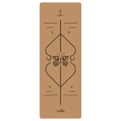 Cork Yoga Mat, Thick Natural Rubber, Wide, Laser-Engraved Logo Option - 13