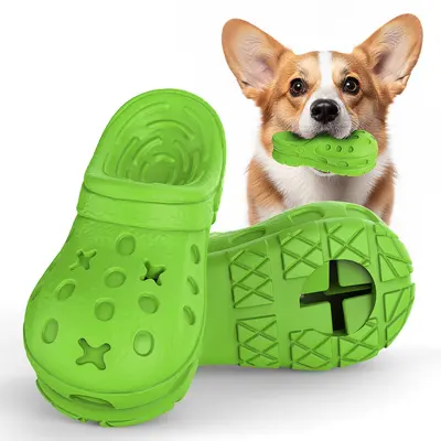 Silicone Slipper-Shaped Dog Chew Toy, Durable Interactive Pet Toy - 5