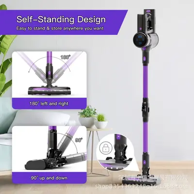 200W Brushless Cordless Handheld Vacuum Cleaner, High Suction, Mite Removal