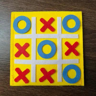 Felt Mini Tic-Tac-Toe Board Game for Children Educational Puzzle - 7