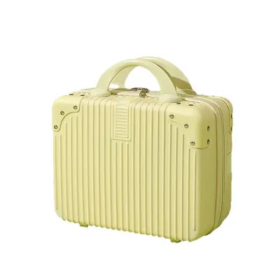 Maßgeschneiderte Handgepäck-Kosmetikkoffer 14 Zoll, kleine Reisekoffer, Zahlenkombinationskoffer, Reisekoffer, Bordgepäck Macaron-Farben Bordgepäckkoffer