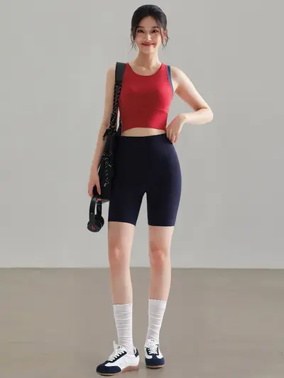 Kadın spor atlet ve yoga pantolon, yüksek elastik