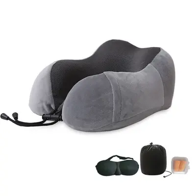 Memory Foam U-Shaped Neck Pillow, Portable Travel - 12