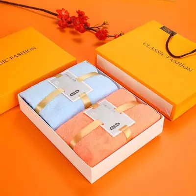 Korallenfleecehandtuch 2-teiliges Geschenkset