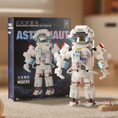 Astronot Temalı Yapı Taşı Seti, Zor Seviye Eğitici Birleştirme Oyuncağı ve Doğum Günü Hedi - 7