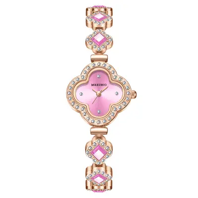 Live streaming hot-selling fashion four-leaf clover bracelet quartz watch emerald women's watch women's watch manufacturer wholesale - 8