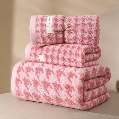 Vintage Karo-Badetuch-Set - 11