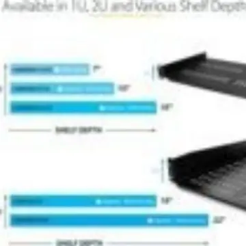 1U Server Cabinet Metal Rack with Ventilation and Heat Dissipation, Cantilever Tray Shelf