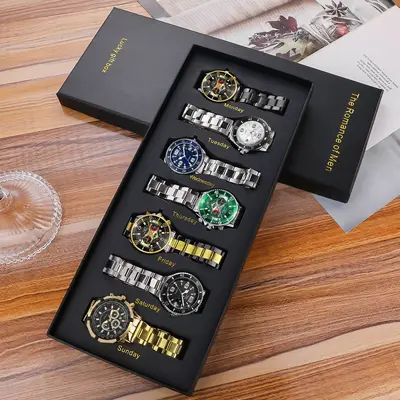 Men's 7-Piece Gift Set, Fashionable Watches - 9