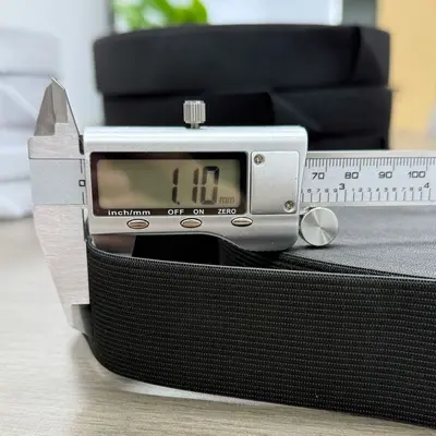 Siyah ve Beyaz Örme Lastik Bant 0,4-10 cm, Pantolon İçin - 9