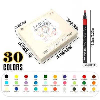 Textilmarker-Set wasserfest Malmittel - 10