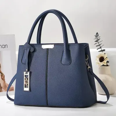 Women's Simple PU Leather Handbag, Single-Shoulder Crossbody, Large Capacity - 12