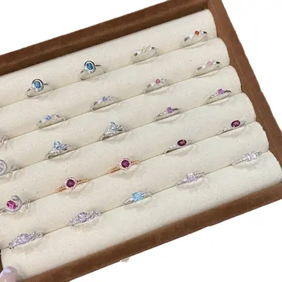 S925-Silber-Zirkon-Ring, japanischer Stil, offener Ring
