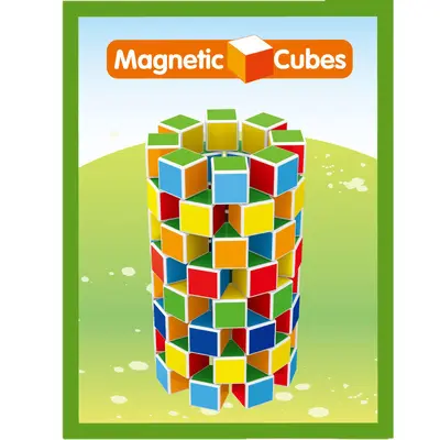 Children's Educational Magnetic Dinosaur Puzzle Blocks, 4.3 Squares, Boxed