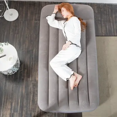 Single Foldable Inflatable Air Mattress for Home and Camping - 5