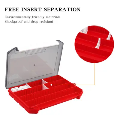 Transparent Fishing Lure Bait Box with Hook Storage Compartments