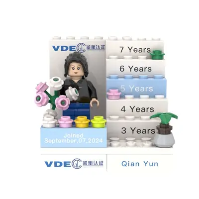 积木定制入职礼入司龄日历设计企业入职摆件手办礼品厂家批发积木