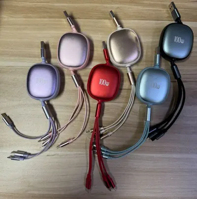 6A 3-in-1 fast charging cable with telescopic design - 7