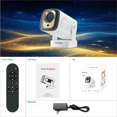 Cross-border HY300Ultra Projeksiyon Cihazı 1080P HD 4K Akıllı Ev Taşınabilir Mini HY300 Projektör - 7