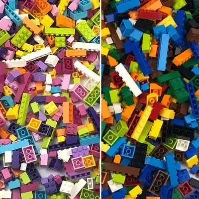 Lego uyumlu çok yönlü yapı blokları, küçük parça, çocuklar için DIY