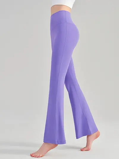 Women's High-Waist Butt-Lift Yoga Flare Pants, Nude-Feel - 2