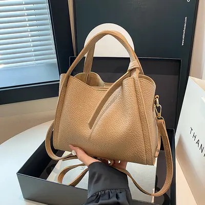 Women's Niche Design Bucket Bag, Shoulder and Crossbody Strap