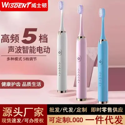 Weston Rechargeable Sonic Electric Toothbrush, 5 Modes, Couple Set, USB - 1