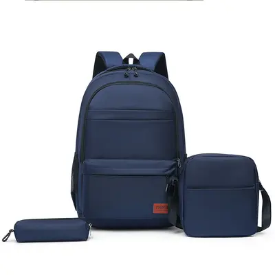 Three-Piece Junior and Senior High School Backpack Set with Laptop Compartment - 8