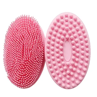 Cross-border Amazon popular silicone bath brush multi-functional baby soft hair massage bath brush shampoo brush