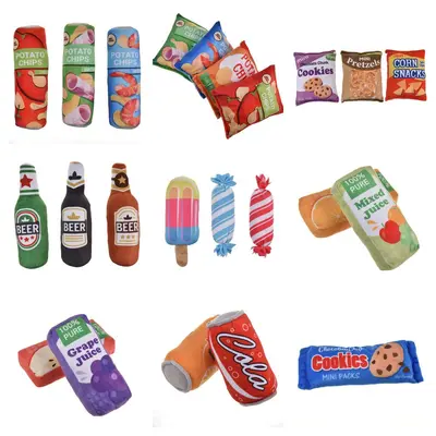Durable Chew-Resistant Plush Cookie Dog Toy - 1
