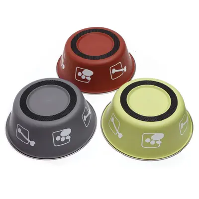 Double-Layer Stainless Steel Dog and Cat Bowl, Non-Slip and Impact-Resistant