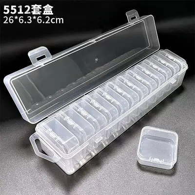 Bead Storage Box Set 1 Large 60 Small Clear PET - 11